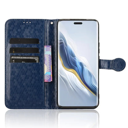 For Honor Magic6 Pro 5G Case Dot Imprinted PU Leather Cover with Wallet