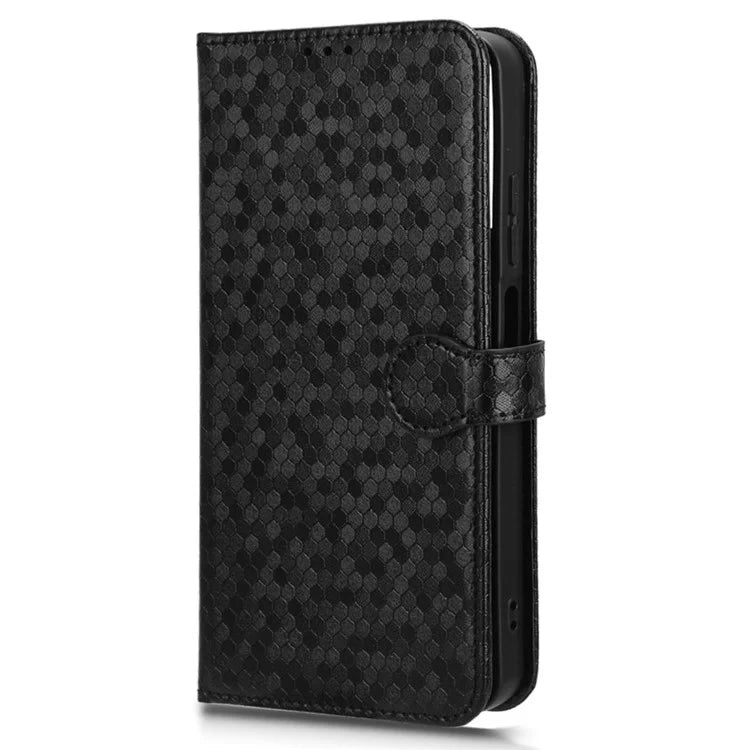 For Motorola Moto G34 5G Flip Leather Case Wallet Cover Dot Pattern Imprinted