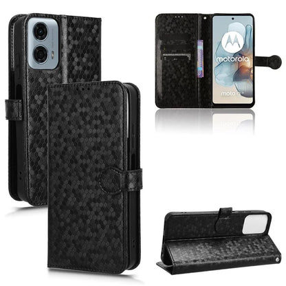 For Motorola Moto G34 5G Flip Leather Case Wallet Cover Dot Pattern Imprinted