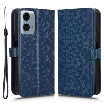 For Motorola Moto G34 5G Flip Leather Case Wallet Cover Dot Pattern Imprinted
