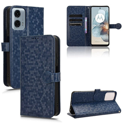For Motorola Moto G34 5G Flip Leather Case Wallet Cover Dot Pattern Imprinted