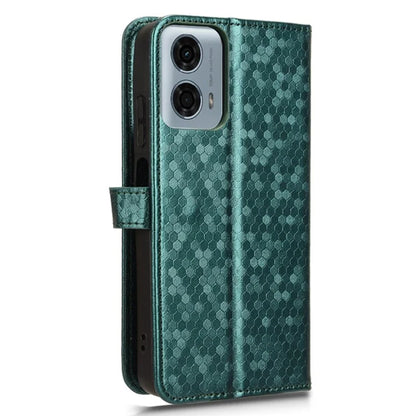 For Motorola Moto G34 5G Flip Leather Case Wallet Cover Dot Pattern Imprinted