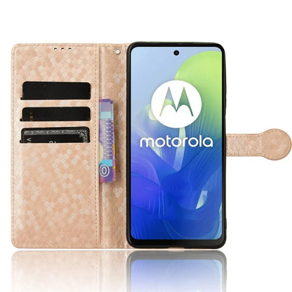 For Motorola Moto G04 4G / G24 4G Wallet Case Dot Pattern Imprinted Leather Cover