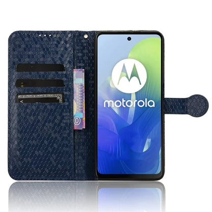 For Motorola Moto G04 4G / G24 4G Wallet Case Dot Pattern Imprinted Leather Cover