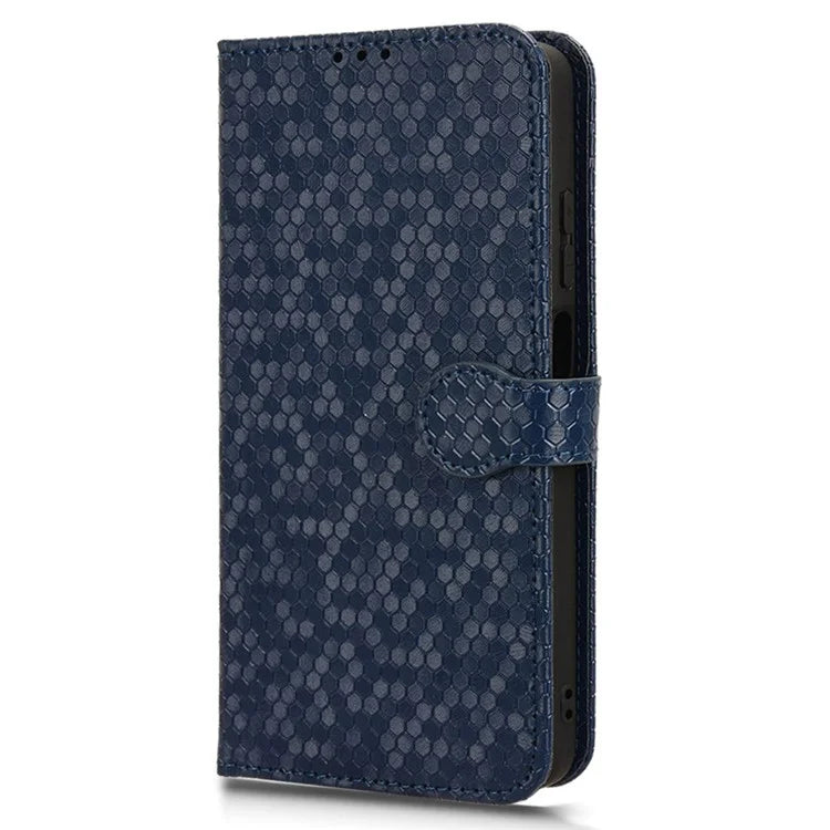 For Motorola Moto G04 4G / G24 4G Wallet Case Dot Pattern Imprinted Leather Cover