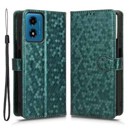 For Motorola Moto G04 4G / G24 4G Wallet Case Dot Pattern Imprinted Leather Cover
