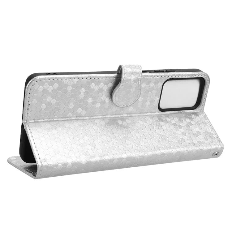 For Motorola Moto G04 4G / G24 4G Wallet Case Dot Pattern Imprinted Leather Cover