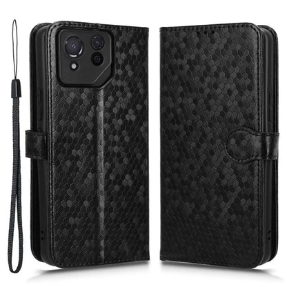 For Asus ROG Phone 8 Pro 5G / 8 5G Phone Wallet Case Dot Imprinted PU Leather Cover