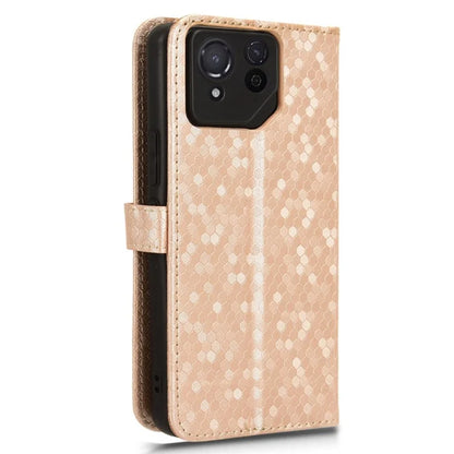 For Asus ROG Phone 8 Pro 5G / 8 5G Phone Wallet Case Dot Imprinted PU Leather Cover