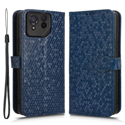 For Asus ROG Phone 8 Pro 5G / 8 5G Phone Wallet Case Dot Imprinted PU Leather Cover