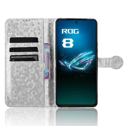 For Asus ROG Phone 8 Pro 5G / 8 5G Phone Wallet Case Dot Imprinted PU Leather Cover