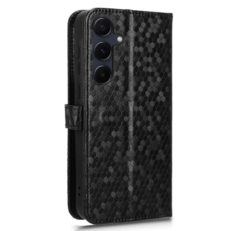 For Samsung Galaxy A55 5G Case Dot Pattern Imprinted Leather Cover with Wallet