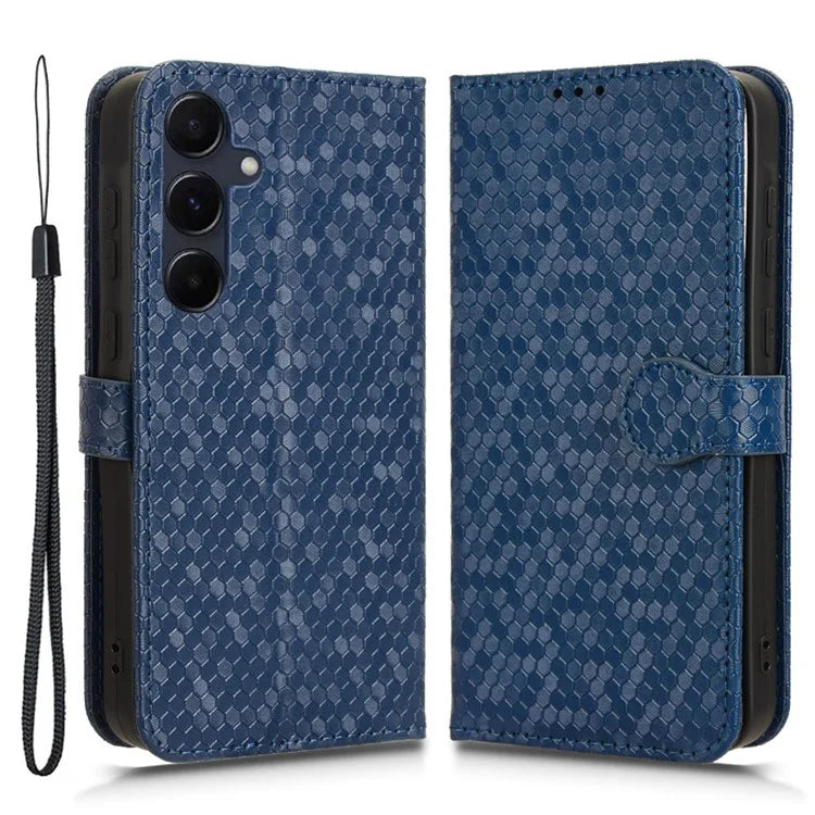 For Samsung Galaxy A55 5G Case Dot Pattern Imprinted Leather Cover with Wallet