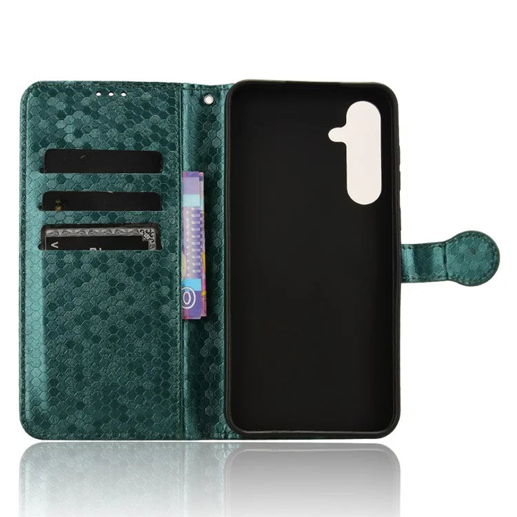 For Samsung Galaxy A55 5G Case Dot Pattern Imprinted Leather Cover with Wallet