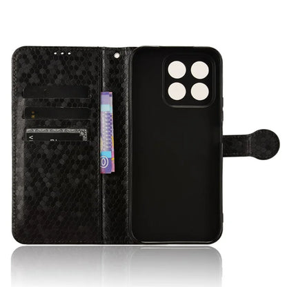For Honor X8b 4G Case Dot Pattern Imprinted Leather Phone Wallet Cover