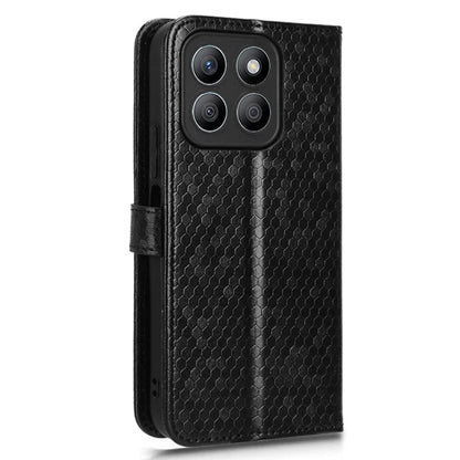 For Honor X8b 4G Case Dot Pattern Imprinted Leather Phone Wallet Cover