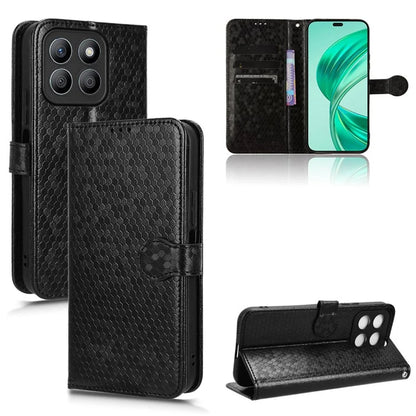 For Honor X8b 4G Case Dot Pattern Imprinted Leather Phone Wallet Cover