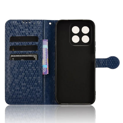 For Honor X8b 4G Case Dot Pattern Imprinted Leather Phone Wallet Cover