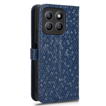 For Honor X8b 4G Case Dot Pattern Imprinted Leather Phone Wallet Cover