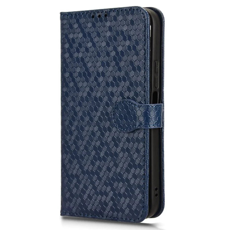 For Honor X8b 4G Case Dot Pattern Imprinted Leather Phone Wallet Cover