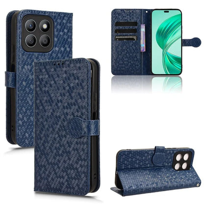 For Honor X8b 4G Case Dot Pattern Imprinted Leather Phone Wallet Cover