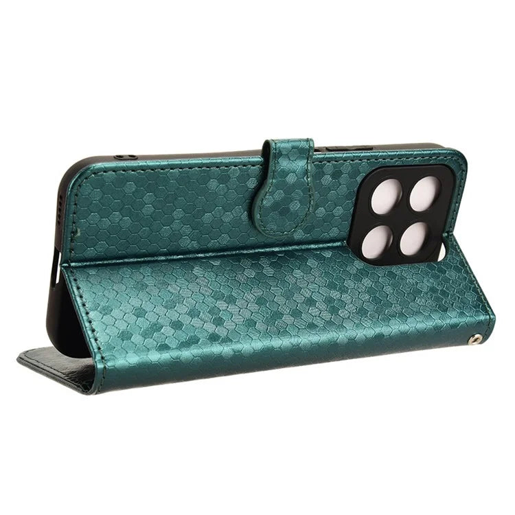For Honor X8b 4G Case Dot Pattern Imprinted Leather Phone Wallet Cover