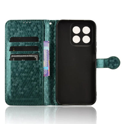 For Honor X8b 4G Case Dot Pattern Imprinted Leather Phone Wallet Cover