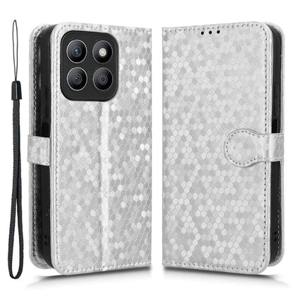 For Honor X8b 4G Case Dot Pattern Imprinted Leather Phone Wallet Cover