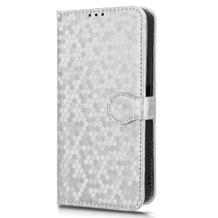 For Honor X8b 4G Case Dot Pattern Imprinted Leather Phone Wallet Cover