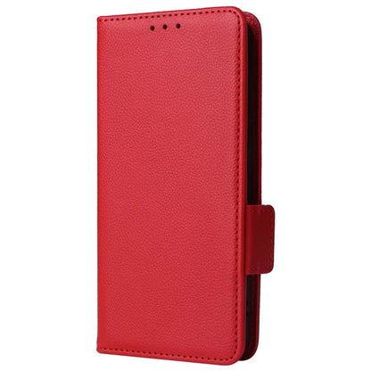 For Samsung Galaxy S24+ Case Leather Litchi Texture Phone Protector with Wrist Strap