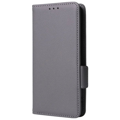 For Samsung Galaxy S24+ Case Leather Litchi Texture Phone Protector with Wrist Strap
