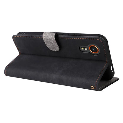 For Samsung Galaxy Xcover 7 Leather Case with Strap RFID Blocking Wallet