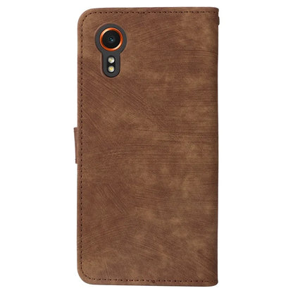 For Samsung Galaxy Xcover 7 Leather Case with Strap RFID Blocking Wallet