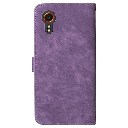 For Samsung Galaxy Xcover 7 Leather Case with Strap RFID Blocking Wallet