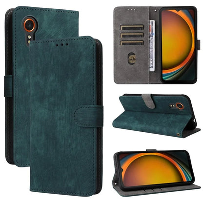 For Samsung Galaxy Xcover 7 Leather Case with Strap RFID Blocking Wallet