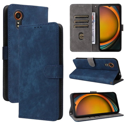 For Samsung Galaxy Xcover 7 Leather Case with Strap RFID Blocking Wallet