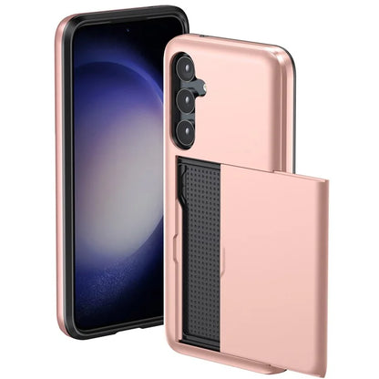 For Samsung Galaxy A55 5G Phone Case TPU + PC Cover with Slide Card Holder