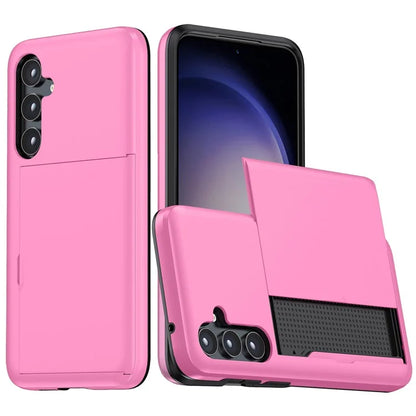 For Samsung Galaxy A55 5G Phone Case TPU + PC Cover with Slide Card Holder