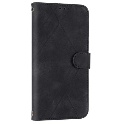 For Samsung Galaxy A55 5G Wallet Case Imprinted Line PU Leather Stand Cover