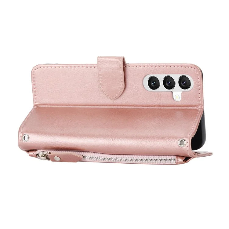 For Samsung Galaxy A35 5G Leather Case Crossbody Phone Cover Zipper Pocket