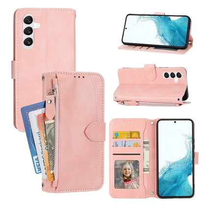 For Samsung Galaxy A35 5G Leather Case Crossbody Phone Cover Zipper Pocket