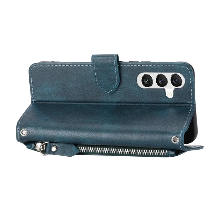 For Samsung Galaxy A35 5G Leather Case Crossbody Phone Cover Zipper Pocket