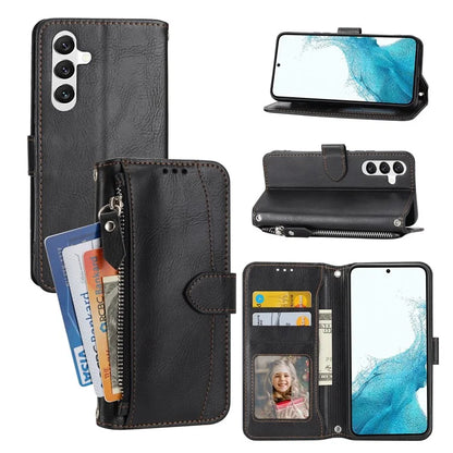 For Samsung Galaxy A35 5G Leather Case Crossbody Phone Cover Zipper Pocket