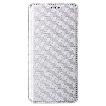 For Oppo Reno11 5G (Global) Leather Wallet Case Rhombus Imprinted Magnetic Closing