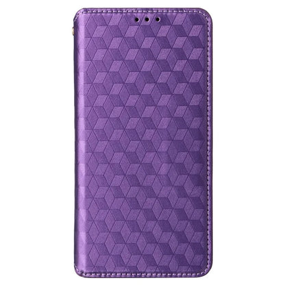 For Oppo Reno11 5G (Global) Leather Wallet Case Rhombus Imprinted Magnetic Closing