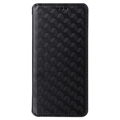 For Oppo Reno11 5G (Global) Leather Wallet Case Rhombus Imprinted Magnetic Closing
