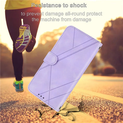 For Samsung Galaxy A35 5G Case with Strap Wallet Phone Cover Imprinted Line