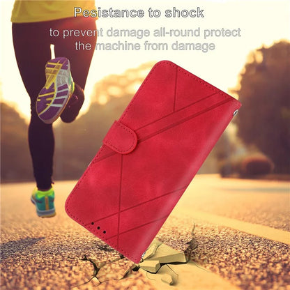 For Samsung Galaxy A35 5G Case with Strap Wallet Phone Cover Imprinted Line