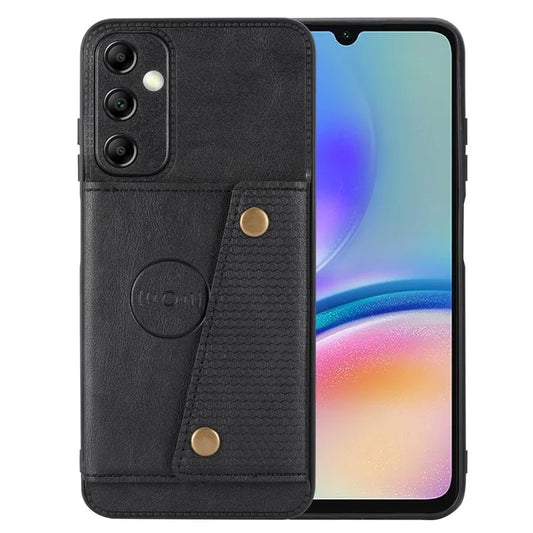 For Samsung Galaxy A15 5G Case Anti-drop Leather Coated TPU Card Holder Phone Shell