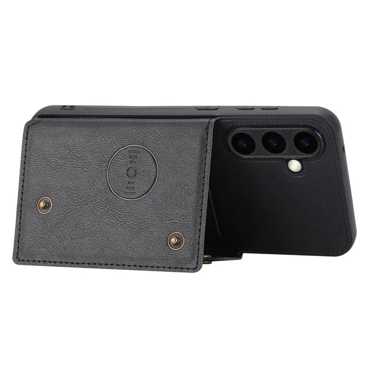 For Samsung Galaxy S24+ Phone Case Scratch-proof PU Leather+TPU Cover
